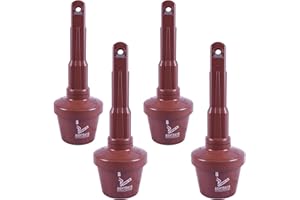 VILBLE 4 Pack Outdoor Ashtray, 5-Gallon Cigarette Butt Receptacle Disposal with Flame Retardant Structure, Durable Ash Bin with Stainless Steel Plate for Smoking Areas, Low-Maintenance Design (Brown)