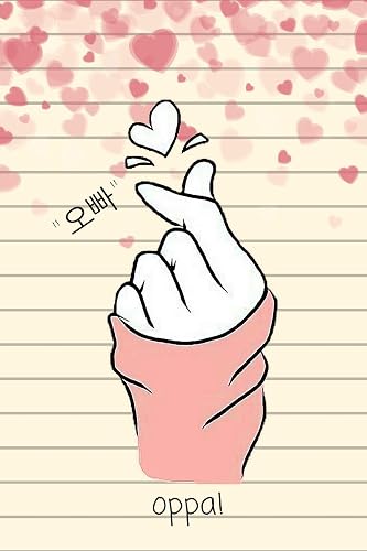 Download KPOP Lovin' Finger Heart Sign Oppa Notebook for Loyal ARMYs: Girly Cute Hearts College Ruled School and Personal Journal for Women PDF