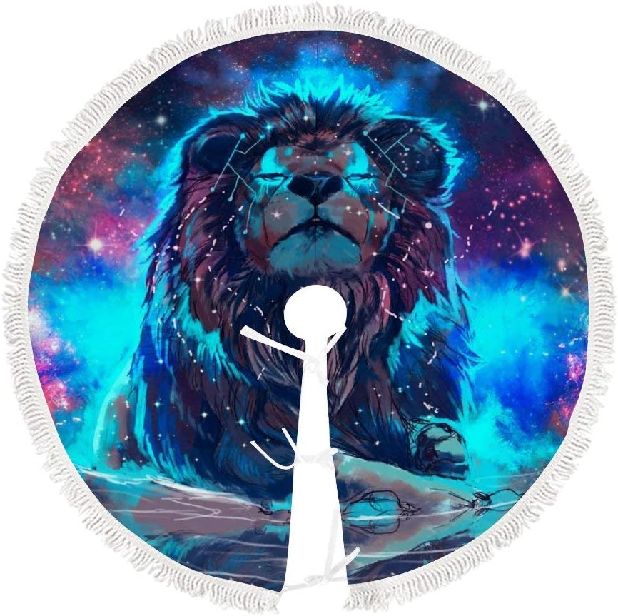 Amazon Com Space Lion Art Galaxy Christmas Tree Skirt 3 Sizes Tree Skirt Xmas Tree Mat For Holiday Christmas Party Decorations Xmas Decorations Home Kitchen