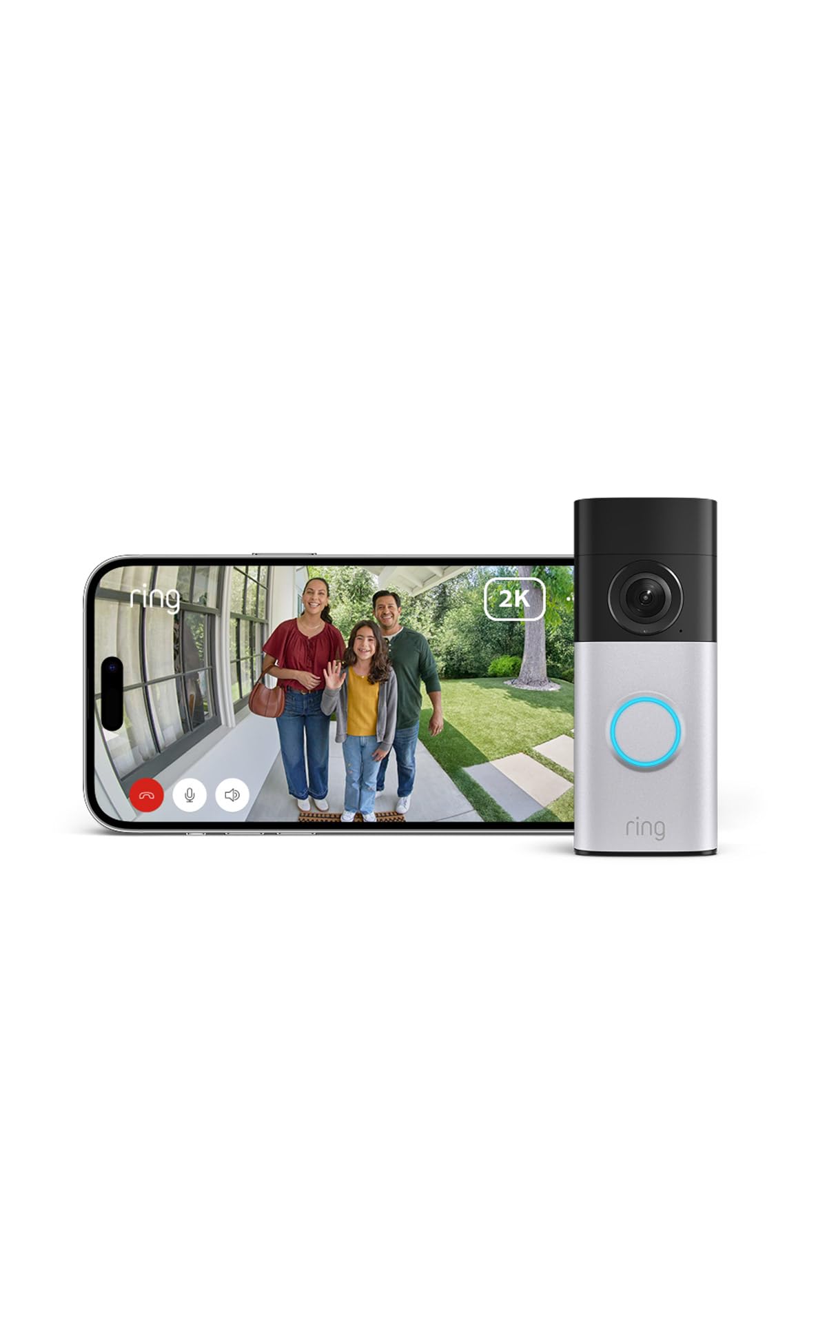 Ring Videotürklingel Plus Kabel (Wired Video Doorbell Plus, neueste Generation) | Videotürklingel-Kamera | Retinal 2K | Breites Sichtfeld | 30 Tage Gratiszeitraum für Ring-Abonnement
