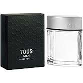 TOUS Eau De Toilette For Men, Elegant Fruity Woody Perfume for Man with Notes of Sage, White Musk, Cedarwood, and Sandalwood. Long-Lasting Fragrance for Daily Wear, 3.4 Fl Oz