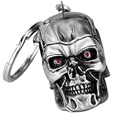 yizhichun Skull Head Keychain Metallic Luster Keyring Exquisite Workmanship Skull Key Chain for Car and Home Key