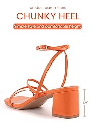 Shoe'N Tale Strappy Heels for Women Low Chunky