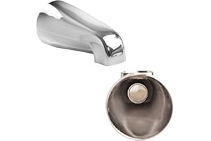 SENTO BETTER HOME BETTER LIFE SENTO Silver Universal Heavy Durable Metal Bathroom Tub Spout Without Diverter, Heavy Duty Metal Bathtub Faucet Without Shower Diverter - 4 Inches 1/2" IPS Inside Thread, Polished Chrome