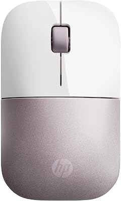 Z3700 Mouse Wireless, Sensore Preciso, Tecnologia LED Blue, 1200 DPI, 3 Pulsanti, Rotella Scorrimento, Ricevitore USB Wireless 2.4 GHz Incluso, Design Pratico e Confortevole, Bianco/Rosa