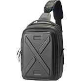 Besnfoto Hard Shell Camera Sling Bag Small Waterproof Crossbody Chest Case | Rugged EVA &amp; shockproof shoulder bag protects gear from impacts, Lightweiht anti-theft design for DSLR Mirrorless SLR