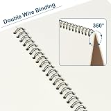 ZCZN A5 6 Pack Plain Paper Notebook 60 Sheets 120 Pages Spiral 80gsm view 3