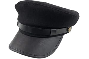 ericotry Classic Unisex Women Men Fashion Chauffeur Hat Driver Hat Fiddler Cap Newsboy Hat Fisherman Yacht Captain Sailor Hat
