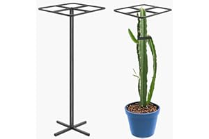 Gavinjitao Metal Dragon Fruit Trellis，Adjustable Dragon Fruit Plant Trellis for Vertical Gardening and Climbing Plants Trees Cactus Garden Outdoor Indoor Potted Support （Black）
