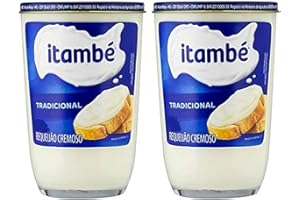 Requeijão Itambé by Brazilian Corner | Itambe Cream Cheese Spread 7.05oz with Mozzarella Cheese | Requeijao Tradicional Cremoso com Queijo Mussarela 200g (400g [2 PACK])