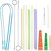 15pcs Quick Turn Fabric Set, Multifunctional Fabric Tube Turner Tool Kit | for Sewing Threading DIY Crafts &amp; Quilting Projects Professional Sewing Accessories
