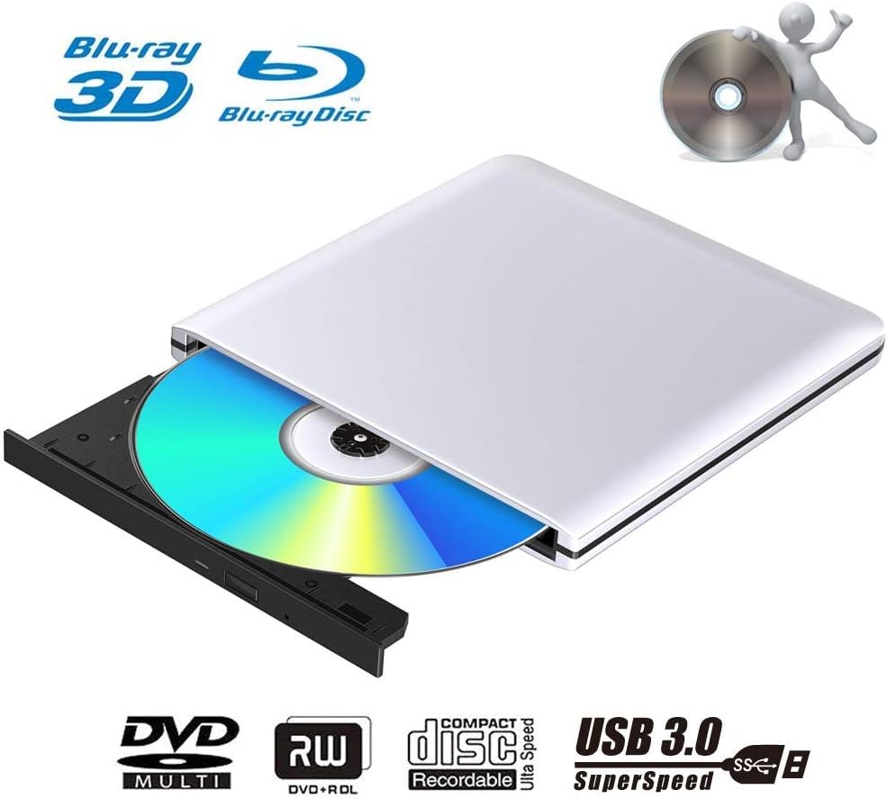 Lettore Masterizzatore Dvd Blu Ray 3D Esterno Portatile Ultra Sottile