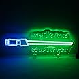 Lightsaber Neon Sign May The Force Be With You Neon Sign Usb Power LED Swords Light Wall Decor for Bedroom Living Room Best Gifts for Kids Men Fans