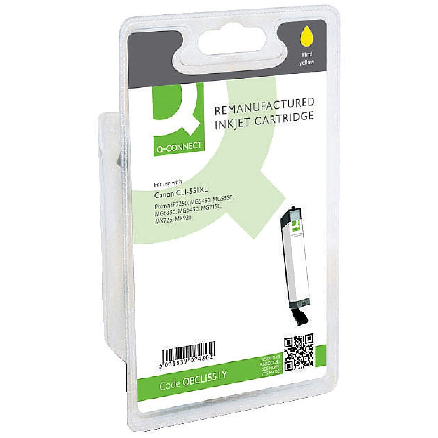 Q-Connect Ink for Canon CLI-551XL Ink Cartridge HY - Yellow