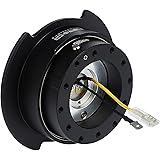 NRG Innovations SRK-250BK Quick Release Kit (Black/Black Ring with Finger Grooves), Gen 2.5