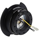NRG Innovations SRK-250BK Quick Release Kit (Black/Black Ring with Finger Grooves), Gen 2.5