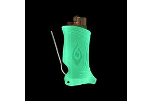 Toker Poker - Bic Lighter Sleeve Glow in The Dark - All Inclusive Tool for Camping and Other (Glow Clear)