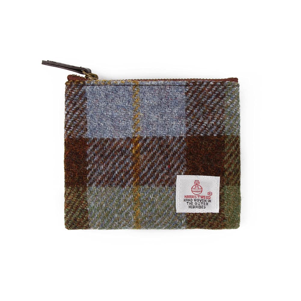 Harris Tweed Coin Purse Small Money Pouch with Zipper for Men Women (MacLeod)