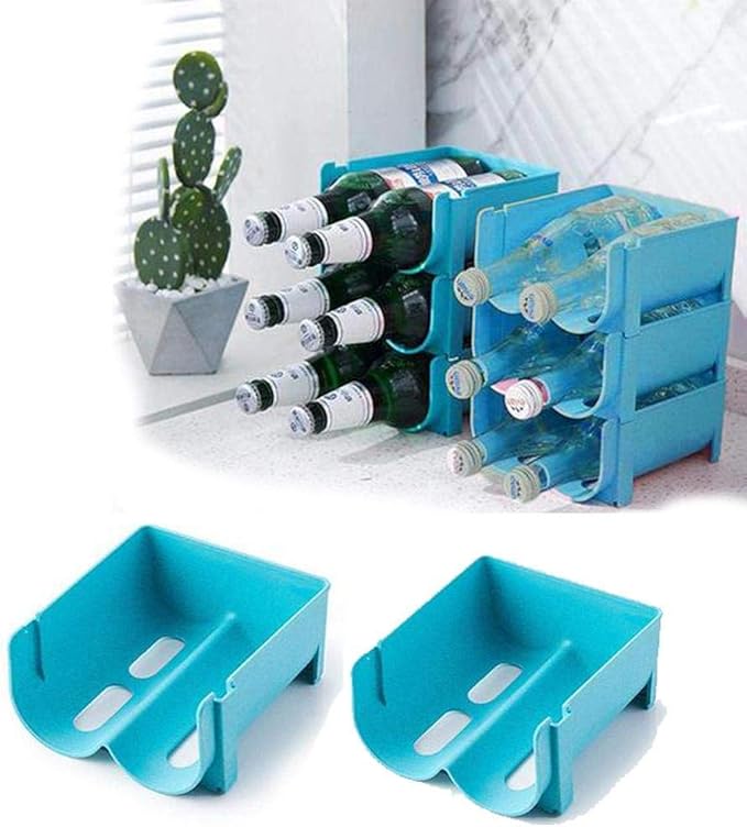 Set of 4 Bottle Rack Holds 4 Bottles Each,Stackable Beverage Stand