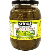 Krinos Grape Leaves - Gourmet Tender Grape Leaves for Dolmadakia, 2 lb | Grape leaves for making Mediterranean stuffed grape leaves or dolmadakia. Soft and tender for easy folding and rolling.