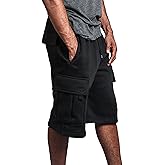 G-Style USA Men's Solid Fleece Heavyweight Cargo Shorts