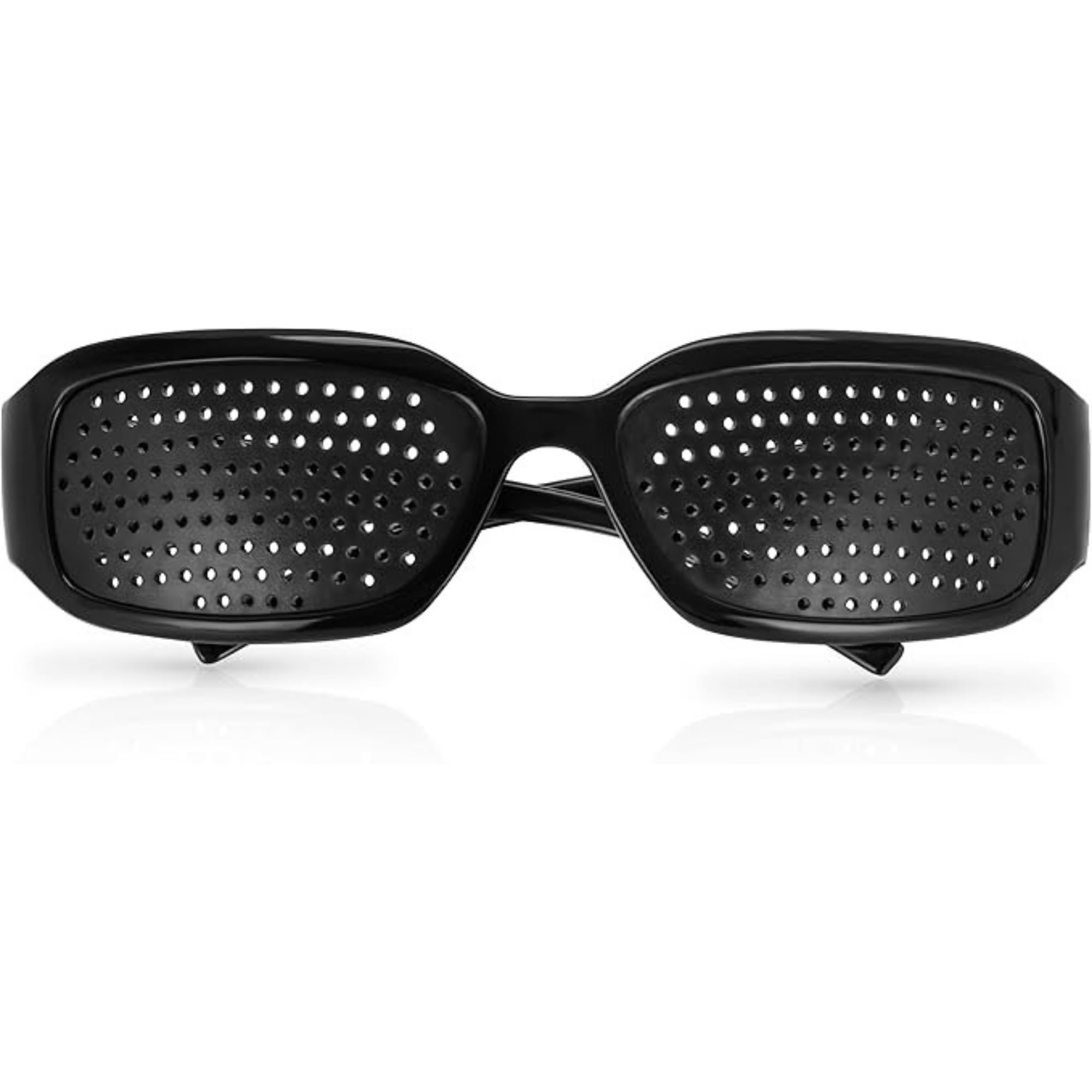 welsberg Pinhole Perforated Glasses for Eye Training and Visual Quality Improvement, oval, black