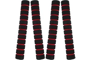 KALLORY 2 Pairs Non-Skid Red Kayak Paddle Grips with 22cm Sponge Handle Covers Canoe Oar Rod Protectors
