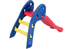 ReunionG Folding Slide for Kids, First Slide with Climb and Slide 2-1 Design, Children Play Slide Perfect as Birthday