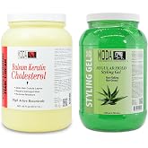 MODA Regular Hold Styling Gel 128 Oz &amp; Balsam Keratin Cholesterol 85 Oz &ndash; Long-Lasting Hold &amp; Strengthens Hair for All Types