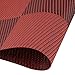 Top Finel Placemats for Dining Table,Plastic Christmas Table Mats Set of 4,Square Plaid Placemats,Red