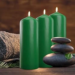 Cone Top Pillar Candles by Bask - Set of 6-3" x