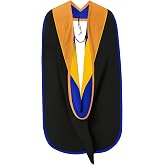 GraduationMall Graduation Doctoral Hood for Nursing PhD Degree Deluxe Doctorate Academic Hood With Gold Piping