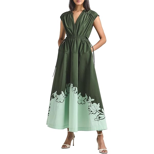 derek lam 10 crosby green dress Derek Lam 10 Crosby womens Philippa Midi Dress, 4, Green main image 0