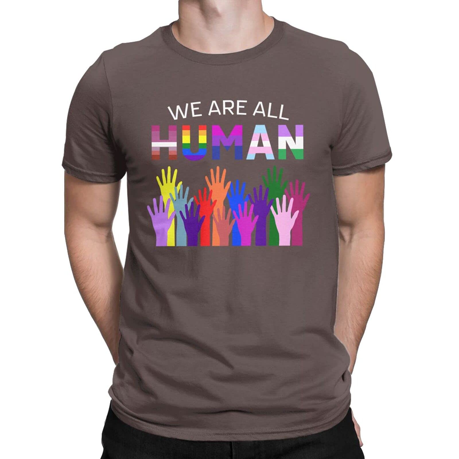 LGBT Gay Rights Pride Ally Gift Funny T-Shirt We are All Human Tops Tees for Men