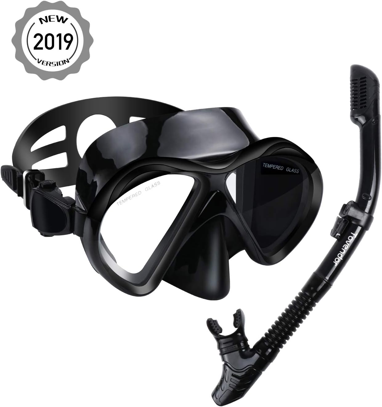 Tovendor Scuba Mask Diving Set with Dry Top Tube, Wide View Snorkeling Goggles and Easy Breathing for Adult Youth, Anti-Fog & Anti-Leak