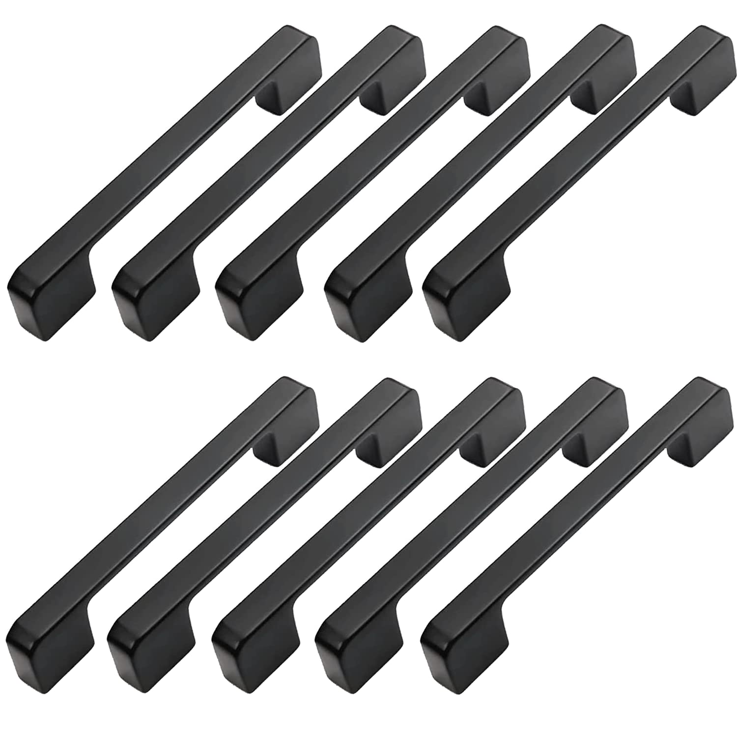 MARGUERASW 10 Pack Black Cabinet Pulls 96mm Black Drawer Pulls-Black Kitchen Cabinet Pulls Cabinet Hardware Black Cabinet Handles Pulls for Kitchen Cupboard