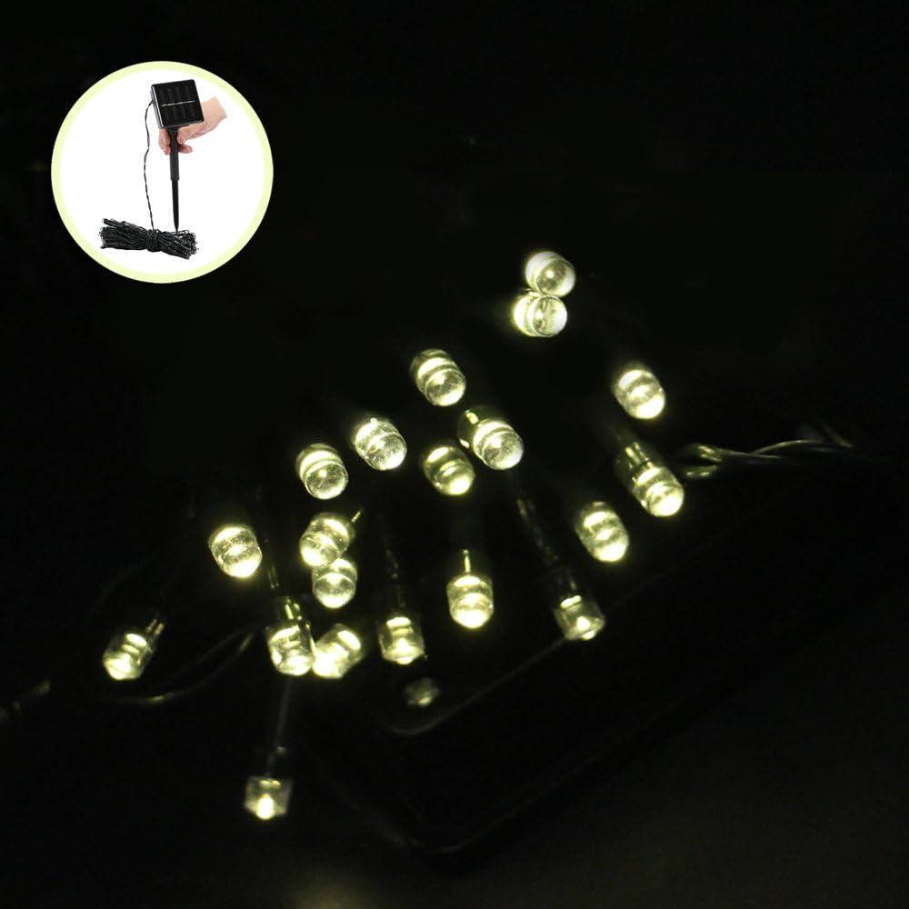 Denknova® 20 Decorative Outdoor Solar LED Fairy Lights, Waterproof for Festival or Garden (Warm White)