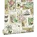 Yifely Vintage Stamp Poster Self-Adhesive Shelf Drawer Liner Moisture Proof PVC Mat 45x300cm