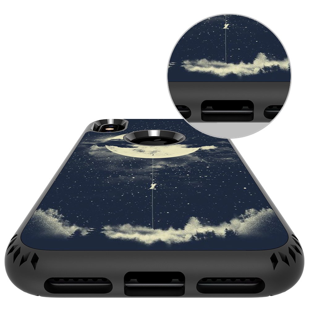 iPhone X Case, MagicSky Shockproof Slim Corner Protection with Resilient Shock Absorption Rubber Protective Case Cover for Apple iPhoneX - Night Sky