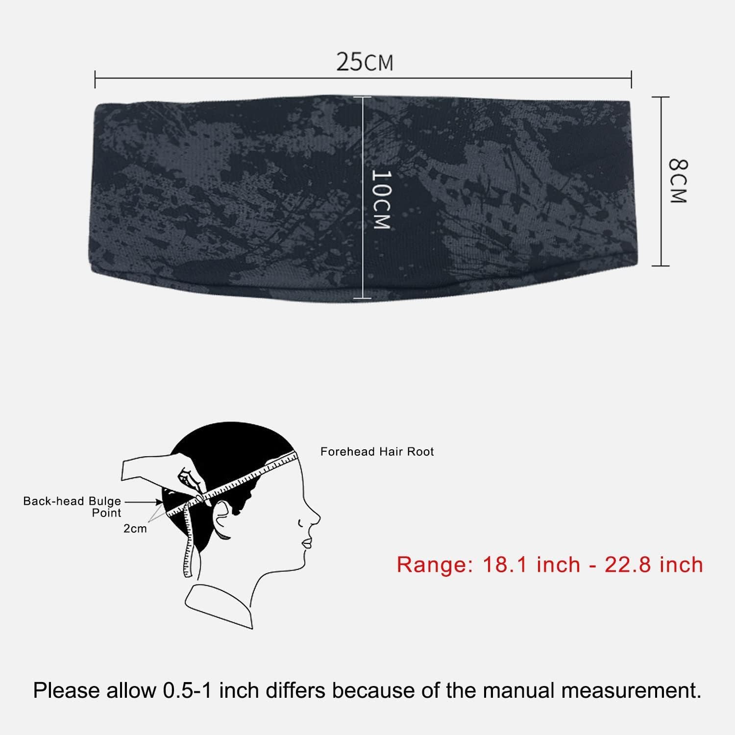 Mens Running Headband, 5Pack,Mens Sweatband Sports Headband for Running,Cycling,Basketball,Yoga,Fitness Workout, Headwear