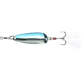 Nichols Lures 2FS1-12 Mojo Flutter Spoon, Shattered Glass Silver, 1/2oz | 2-1/4" flutter spoon, controlled fall, premium flash, hand-tied Flashabou, offshore bass fishing, schooling baitfish