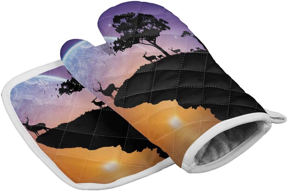 Download Amazon.com: Kitchen Oven Mitts Gloves and Pot Holders Sets ...