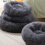Fhodigogo Plush Donut Dog Cat Bed Anti-Slipbottom Small Pet Bed 43x43x12 cm view 6