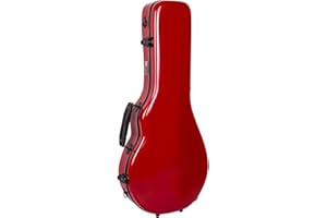 Crossrock CRF1000MFRD Fiberglass Mandolin Case, fit for Both F Style,Red (CRF1000MAFRD)