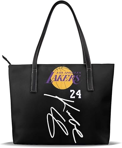 Amazon バッグ コービー レイカーズ バスケ サイン ロゴトートバッグ メンズ レディース ビジネス トート 大容量 B4 レザー 革 通勤 通学 軽量 カジュアル 縦型 旅行 丈夫 防水 トートバッグ