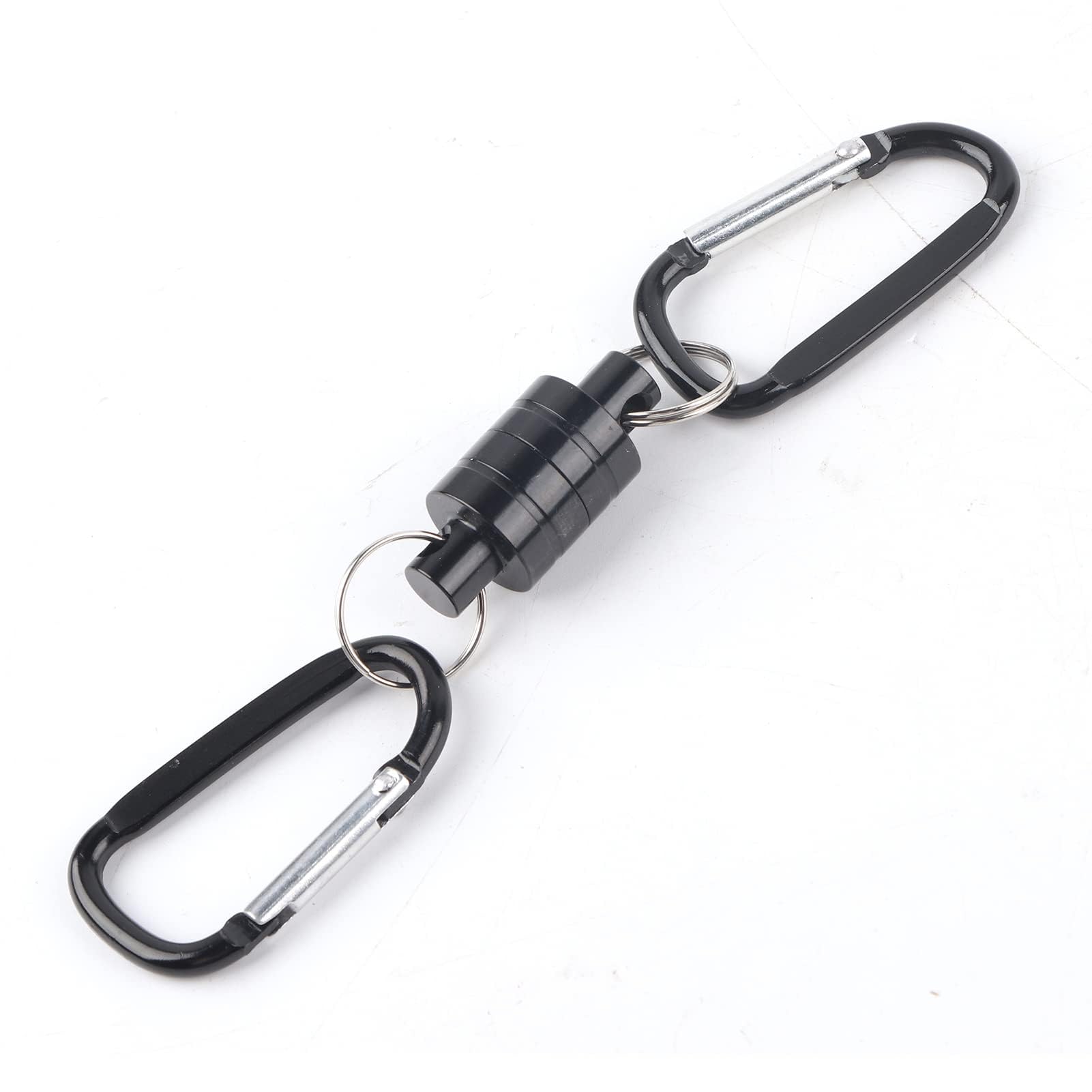 Magnetic Net Release, Magnetic Keychain Quick Release, Magnet Buckle Fly Fishing Magnetic Net Release Clip Hanging Holder Lanyard Clip magnetic keyring (double buckle)
