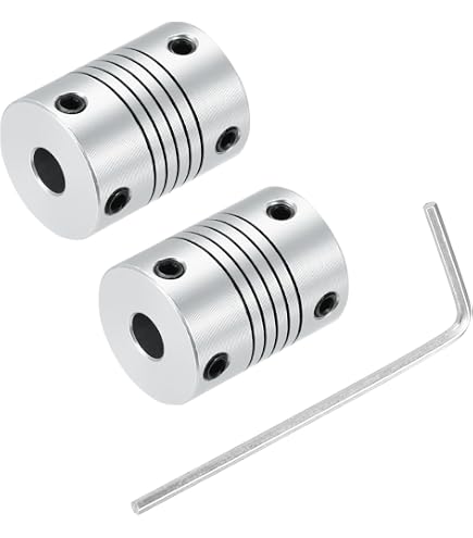 Lot De 5 Coupleurs D'arbre En Alliage Aluminium – 5mm à 6mm, Longueur 25mm, Diamètre 19mm