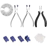 Healthible Rimless Glasses Frame Tools - Optician Plier Set with 600 Pcs Tiny Screws, Adjusting Eyeglass Arms, Repairing Eye Glass, Sunglass, Jewelry, Watch