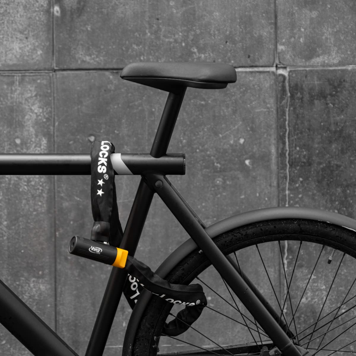 VINZ Salado Kettenschloss | Kette Schloß für Fahrrad | Fahrradschloss mit ART2 Gütezeichen | Panzerschloss aus gehärtetem Stahl 120cm x ø8.3mm 8