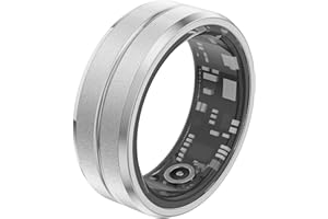 TIVUZVO Smart Ring,Fitness Tracker Ring,Sleep Tracker Ring-Health Heart Rate, Oximetry, Sleep, Exercise Monitoring, Compatible with iOS and Android(Silver, US-11)